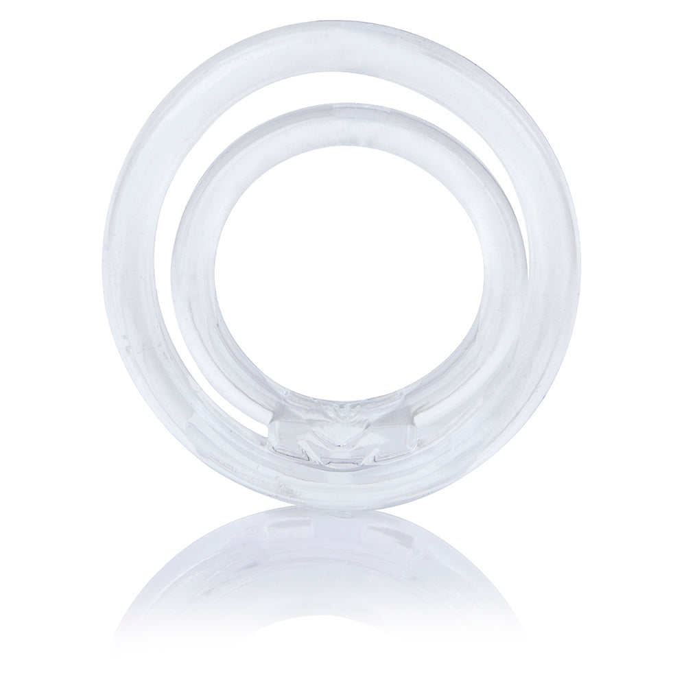 Screaming O RingO 2 Double Erection Ring with Testicle Support - Clear