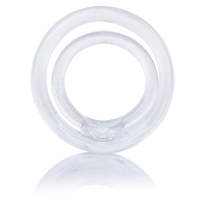 Screaming O RingO 2 Double Erection Ring with Testicle Support - Clear