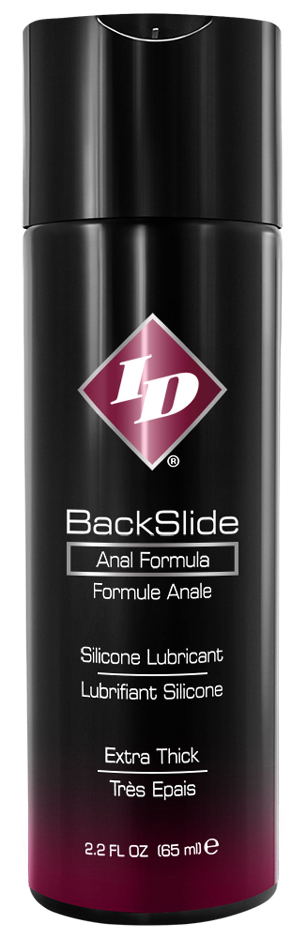 ID BackSlide Silicone Lubricant 2.2 Oz – Silicone-Based Anal Lubricant with Clove Extract
