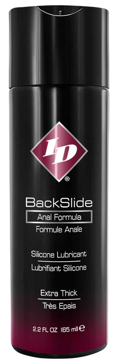 ID BackSlide Silicone Lubricant 2.2 Oz – Silicone-Based Anal Lubricant with Clove Extract