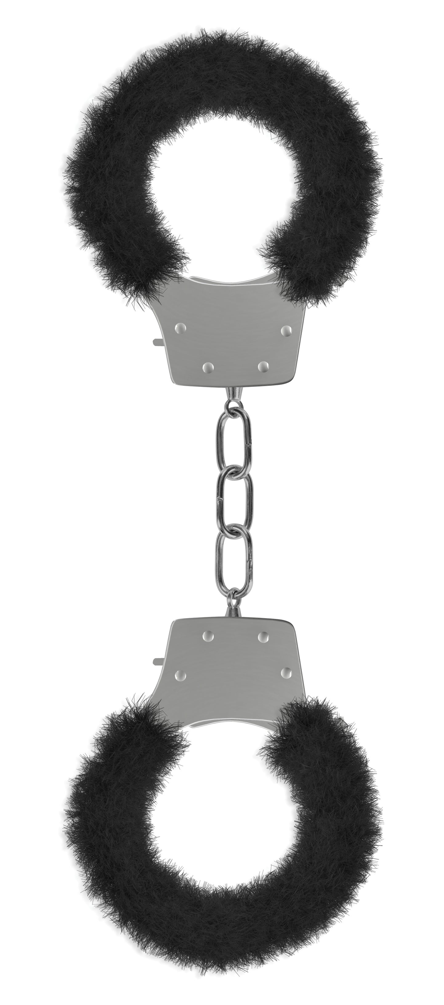 Pleasure Furry Handcuffs - Black