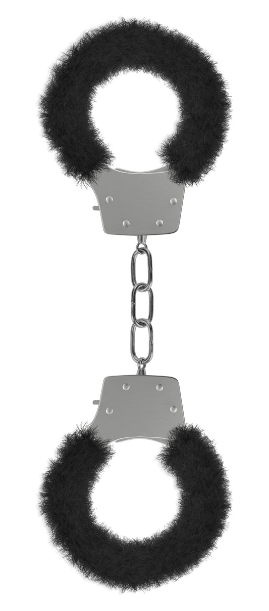 Pleasure Furry Handcuffs - Black