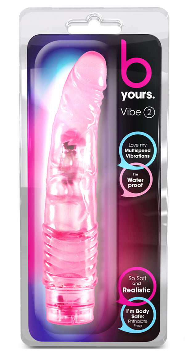 Blush B Yours Cock Vibe #2 - Realistic Vibrator with Multi-Speed Vibration - Pink