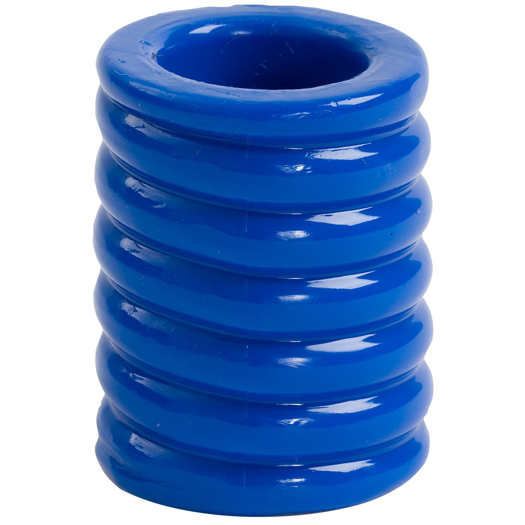 Titanmen Cock Cage - Blue - Ribbed Stretchy Sleeve for Enhanced Girth