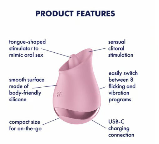 Satisfyer Tongue Player Vibrating Tongue Stimulator – Pink