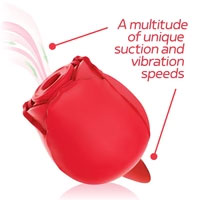 Icon Brands Wild Rose Sucking and Licking Device – Red – Multi-Function