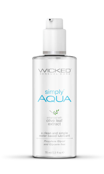 Wicked Simply Aqua Fragrance Free Lubricant - Water Based - 2.3 Fl. Oz.