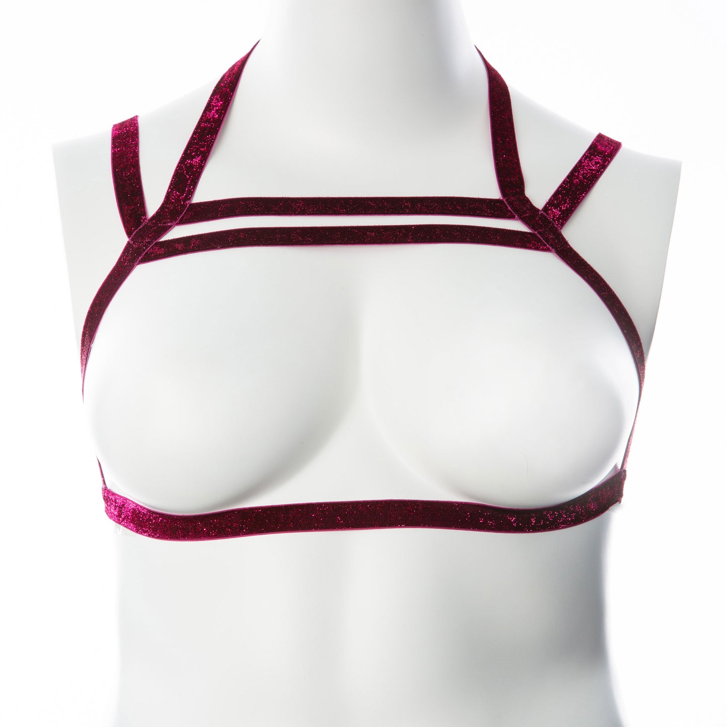 Voodoo Toys Gender Fluid Sugar Coated Harness – Large/XXLarge – Raspberry