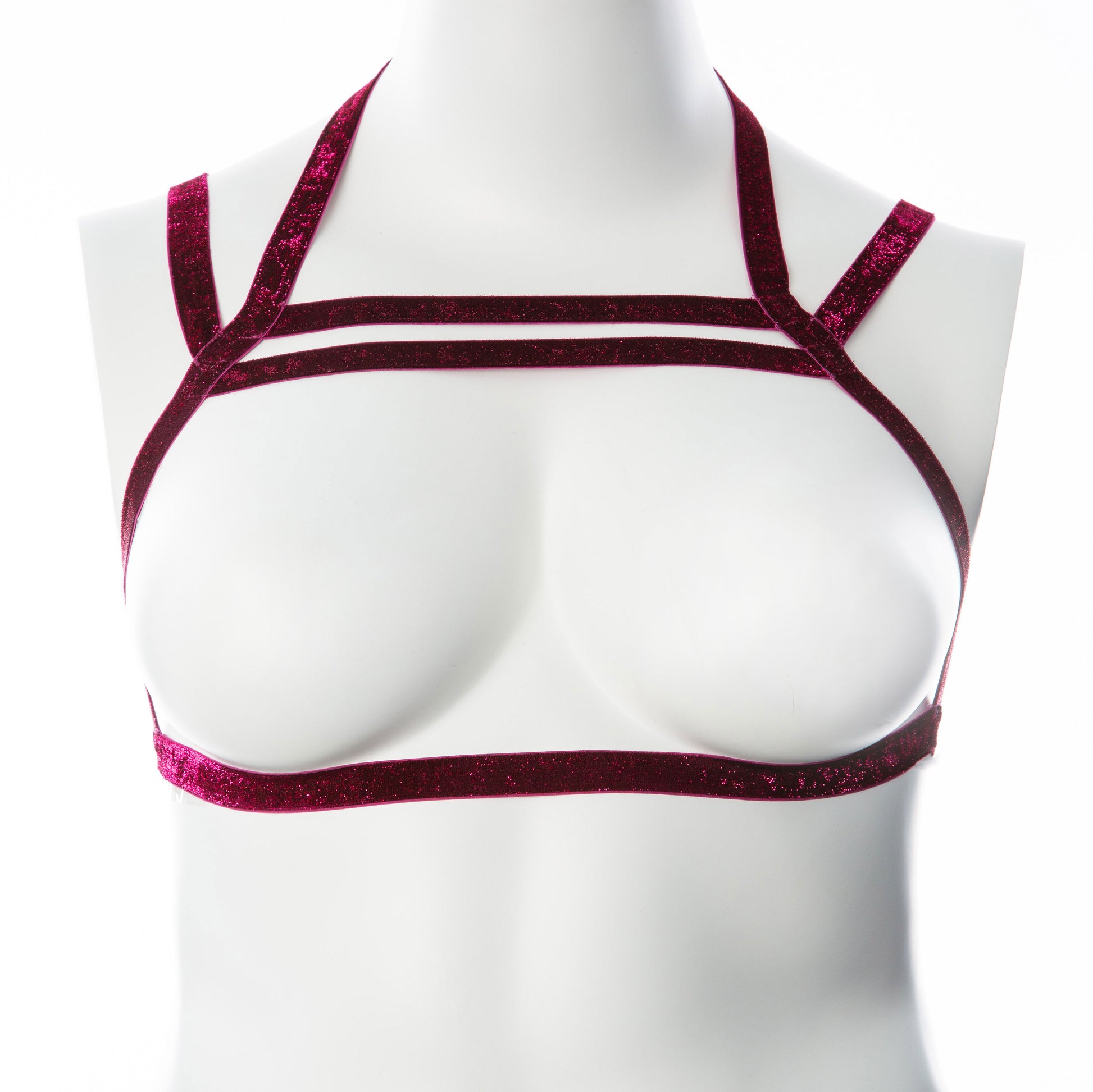 Voodoo Toys Gender Fluid Sugar Coated Harness – Large/XXLarge – Raspberry