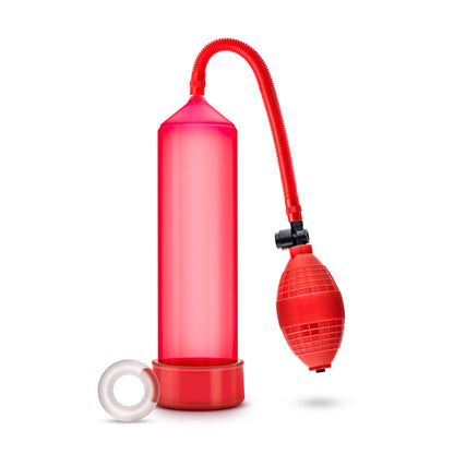 Blush Performance VX101 Male Enhancement Pump with Medical Grade Ball Pump - Red
