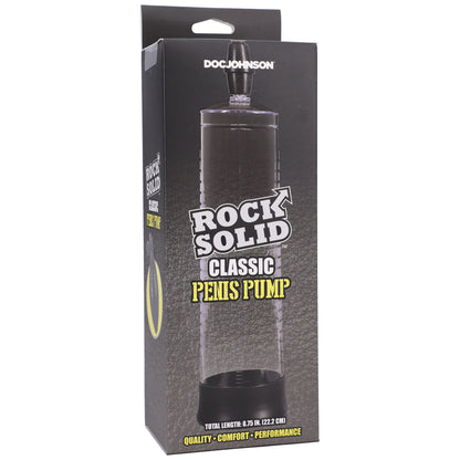 Rock Solid Classic Penis Pump - Clear - Increases Size and Thickness