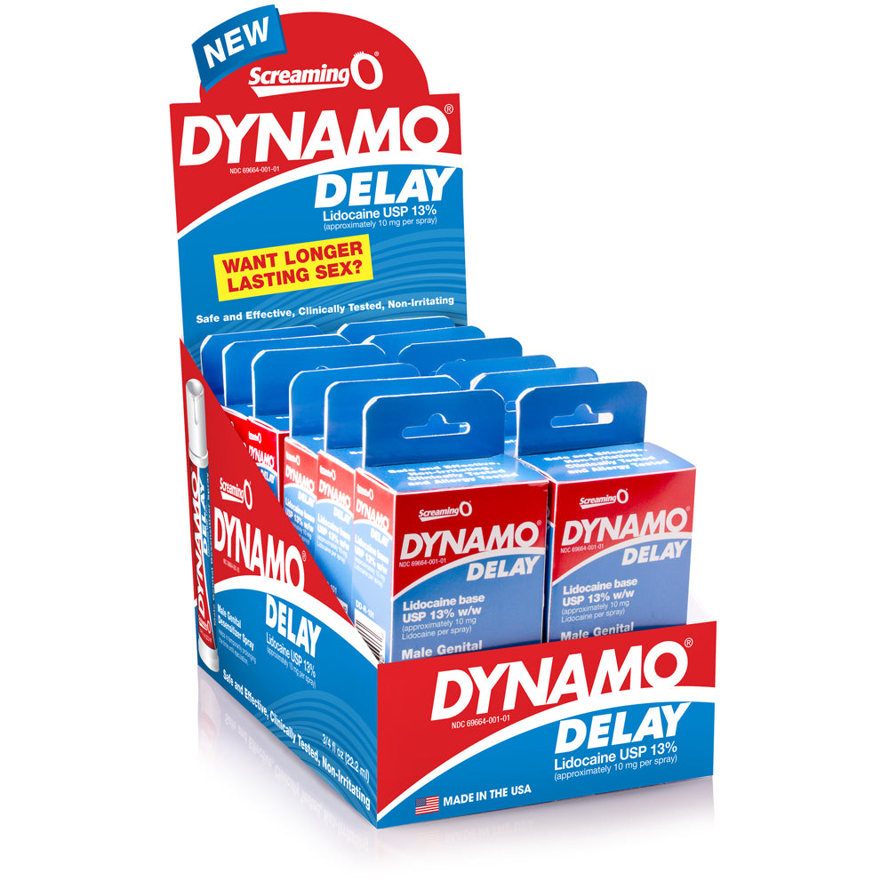Dynamo Delay Spray – Male Genital Desensitizer – 12 Count Display