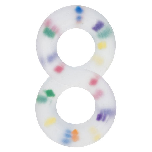 CalExotics Alpha Liquid Silicone Crazy 8 Party Ring – Multi Color