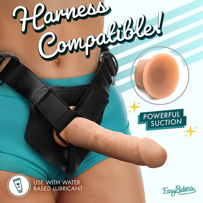 Curve Toys Easy Riders 7" Silicone Dildo - Realistic, Bendable, Tan