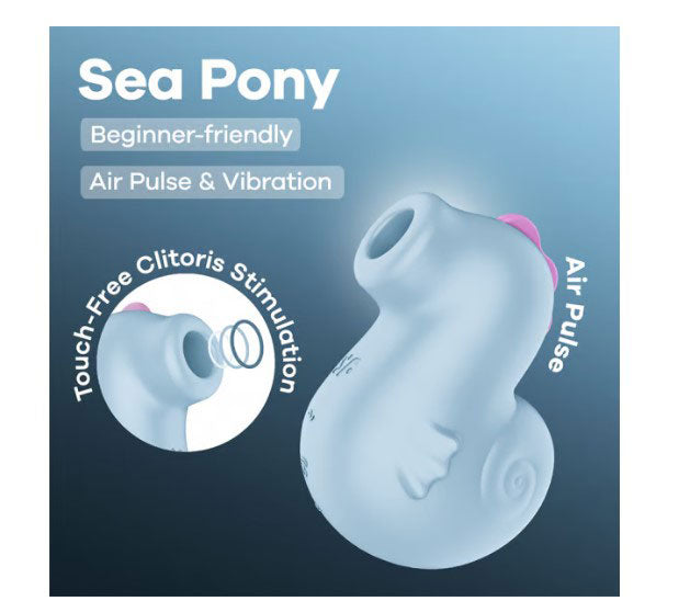 Satisfyer Sea Pony Air Pulse Vibrator – Baby Blue