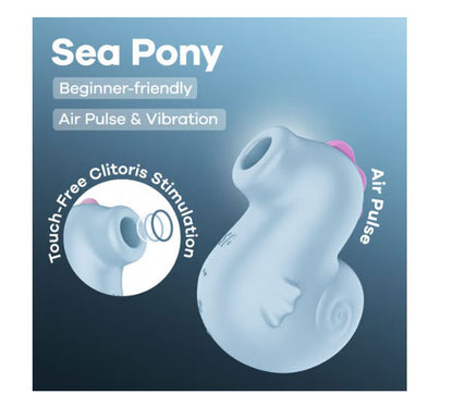 Satisfyer Sea Pony Air Pulse Vibrator – Baby Blue