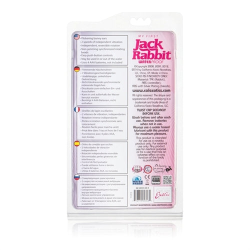 CalExotics My First Jack Rabbit Multi-Speed Vibrator with Rotating Beads - Pink