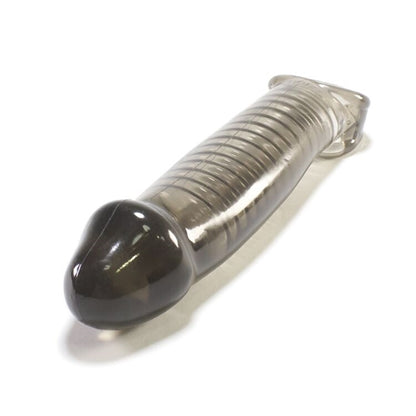 Oxballs Muscle Smooth Cocksheath - Gray - Soft TPR Cock Enhancer