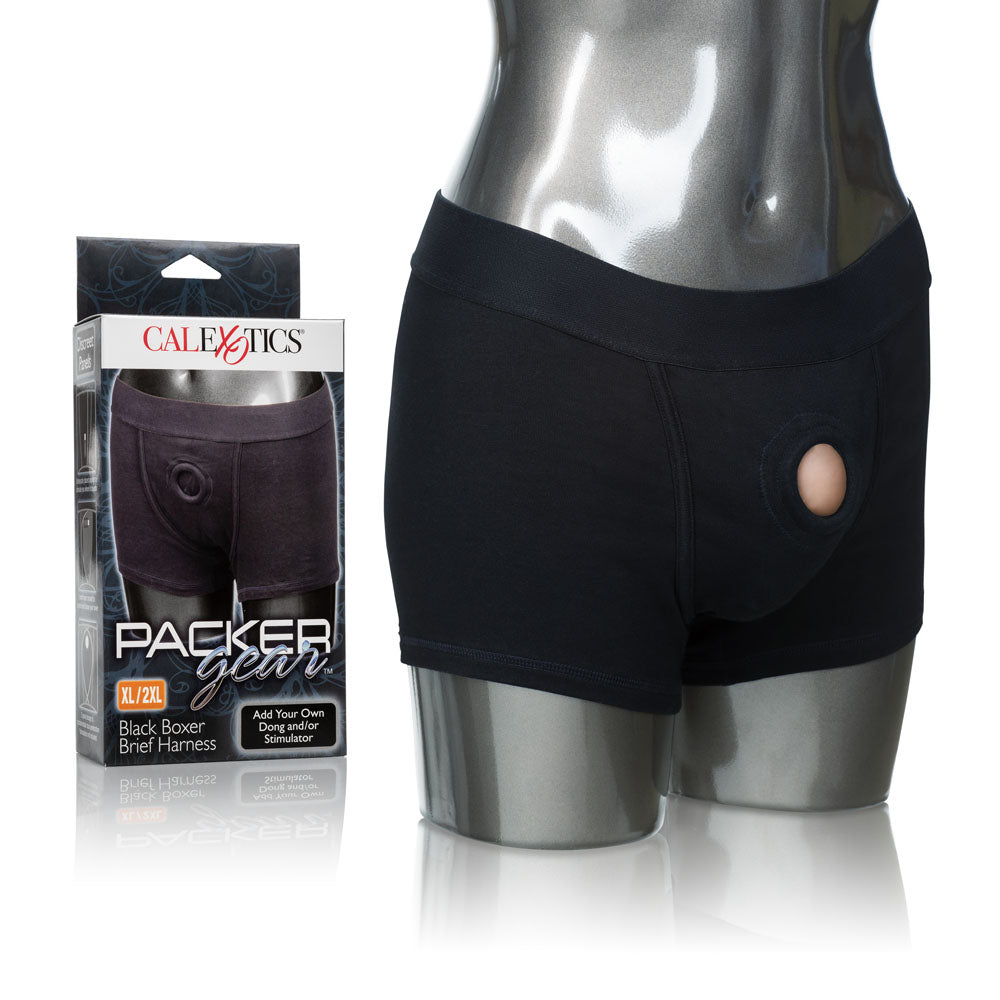 CalExotics Packer Gear Black Boxer Brief Harness – XL/2XL – Black