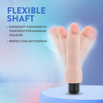 Blush Au Naturel Vanilla Ice Vibrating Dildo – Beige – 8.75 Inch