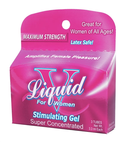 Body Action Liquid V Box for Women – Water-Based Lubricant – 3 Tube Box