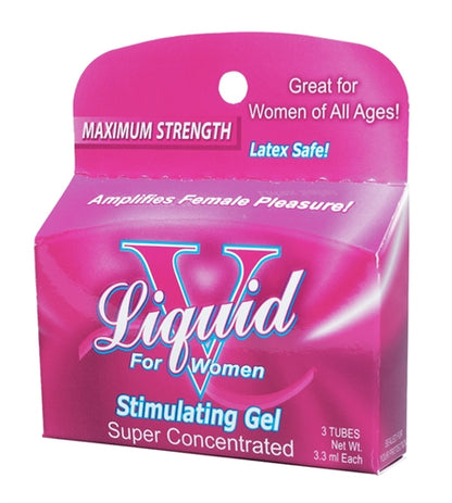 Body Action Liquid V Box for Women – Water-Based Lubricant – 3 Tube Box