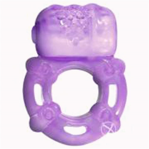 Hott Products Super Stud Orgasmix Ring – Purple – Multi-Speed Vibrating Pleasure Ring