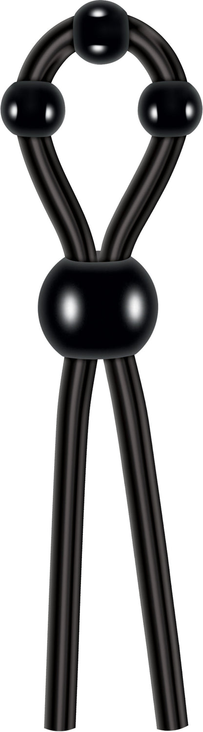 Evolved Novelties Ultimate Silicone Lasso – Black Pleasure Beads