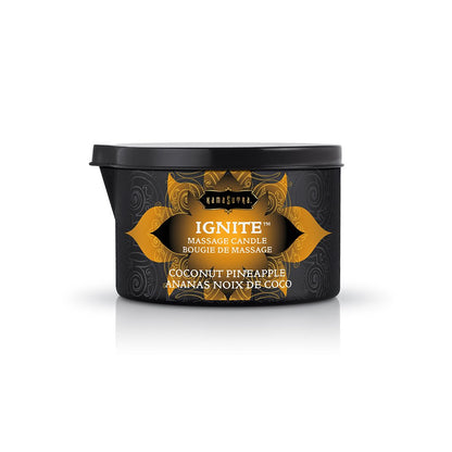 Kama Sutra Ignite Coconut Pineapple Massage Candle - 6 Oz - Skin Conditioning Massage Oil