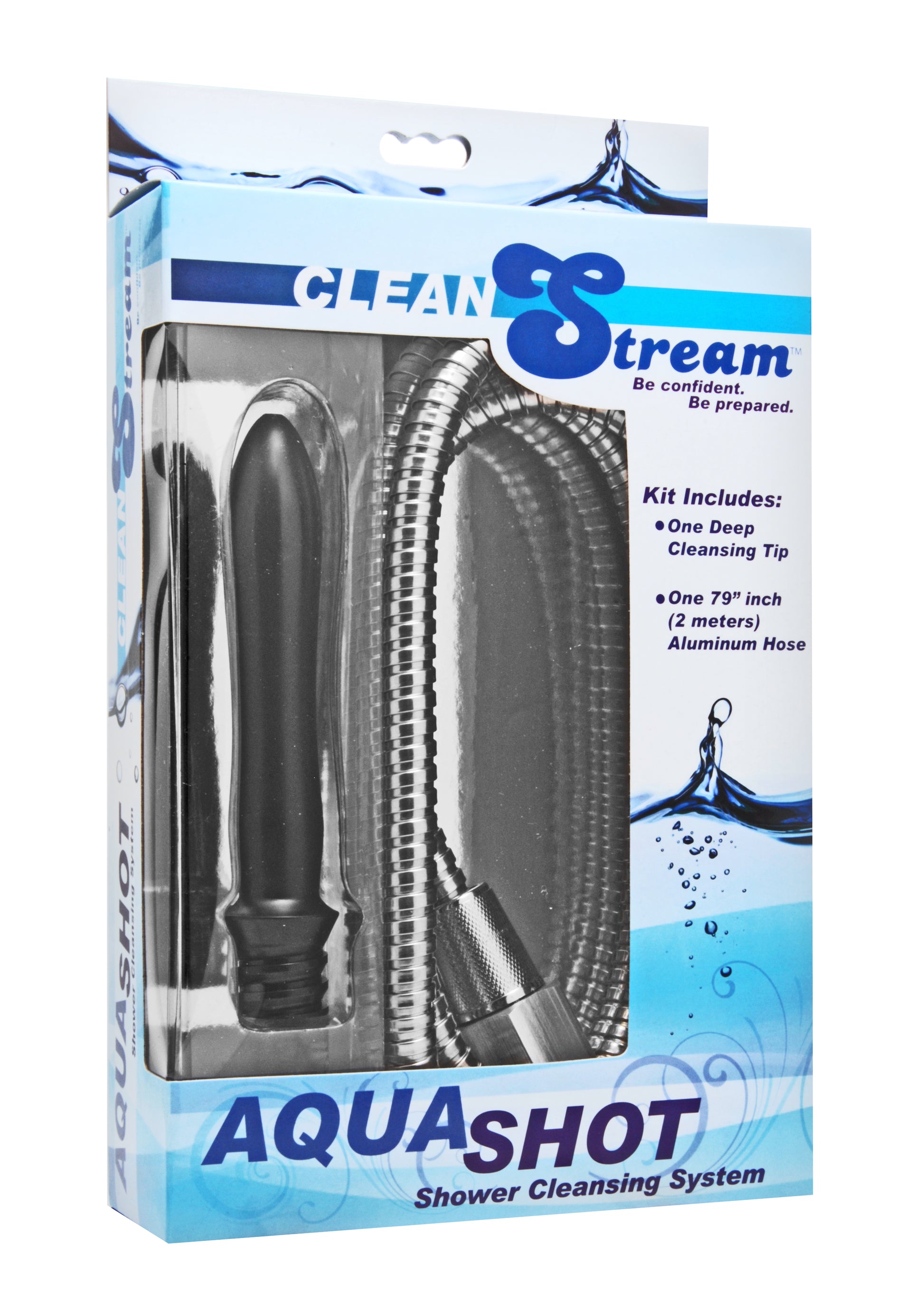 XR Brands Clean Stream Aqua Shot Shower Enema Cleansing System – Silver