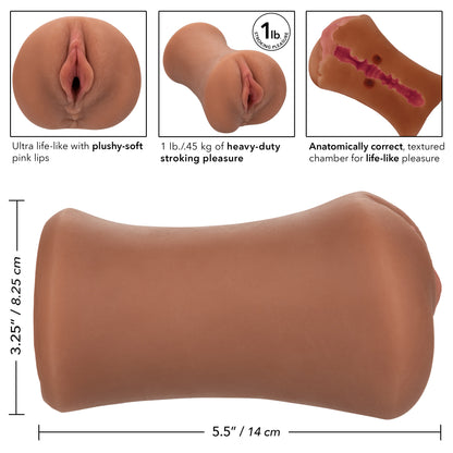 CalExotics Stroke It Tight Pussy Stroker Sleeve – Brown