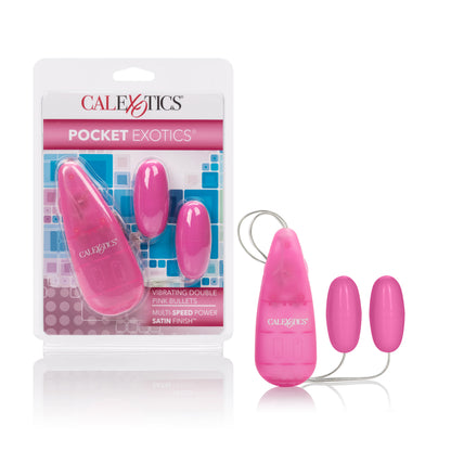 CalExotics Pocket Exotics Vibrating Double Pink Passion Bullets – Pink