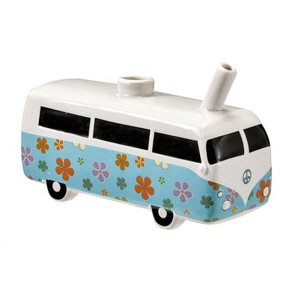 Fashioncraft Retro Vintage Bus Pipe – Ceramic Smoking Accessory – Colorful Hippie Design