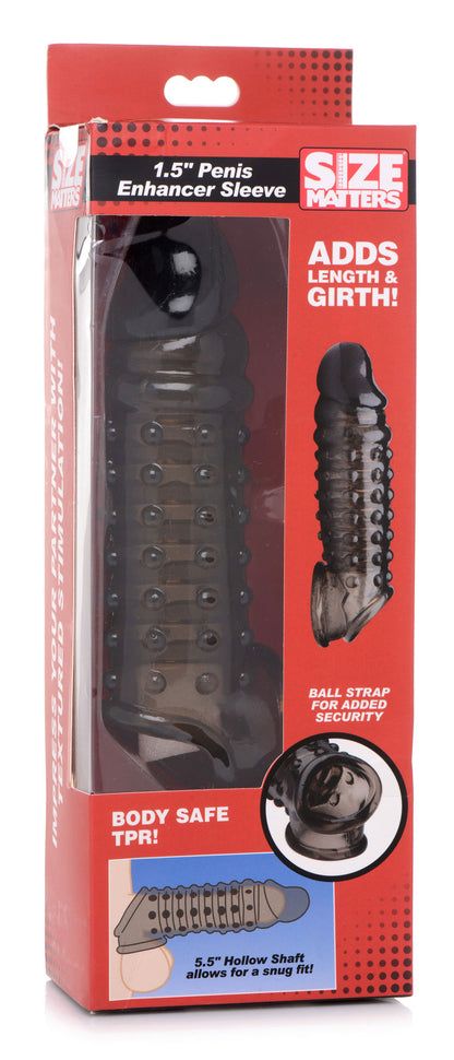 XR Brands 1.5 Inch Penis Enhancer Sleeve – Smoke