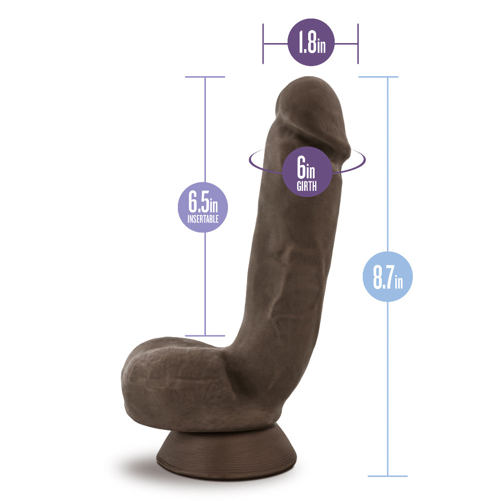 Blush Au Naturel Jerome Dildo – Realistic, Suction Cup, Harness Compatible, Brown