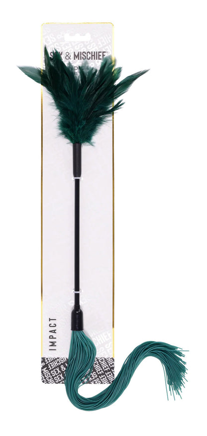 Indica Feather Tickler - Dual-Ended Sensory Tool - Green