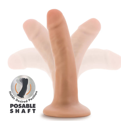 Dr. Skin Plus 5 Inch Posable Dildo - Vanilla - Realistic Design with Suction Cup Base