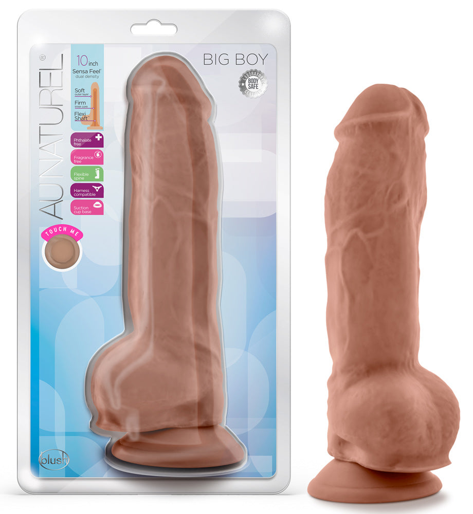 Blush Au Naturel Big Boy 10 Inch Dildo - Mocha