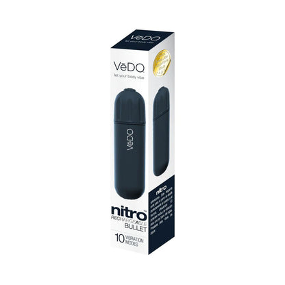 VeDO Nitro Rechargeable Bullet - Waterproof Vibrating Bullet - Black