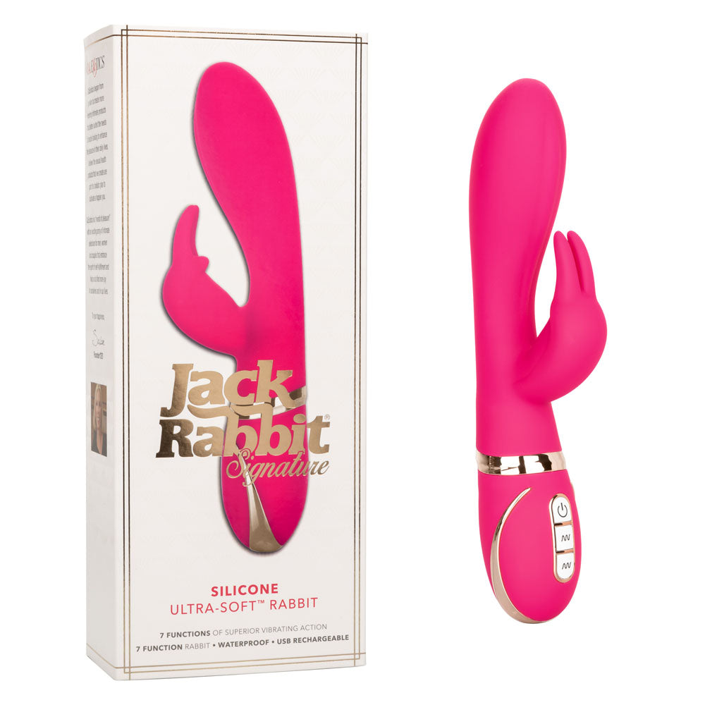 Jack Rabbit Signature Silicone Ultra-Soft Rabbit Vibrator – Pink