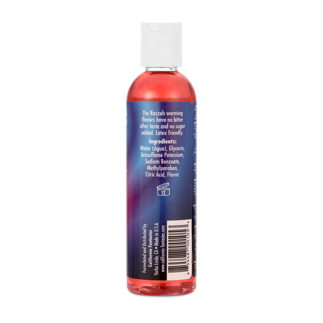 California Fantasies Razzels Warming Lubricant - Strawberry Flavor - 4 Oz.