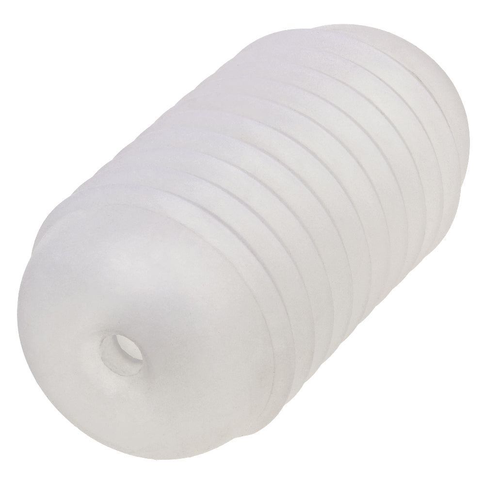 CalExotics Pop Sock Ribbed Stroker - Clear - Reversible Design with Ribbed Texture