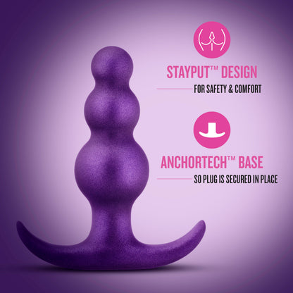Blush Anal Adventure Matrix Supernova Plug - Galactic Purple - Progressive Beads