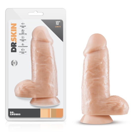 Dr. Skin Dr. Chubbs Dildo with Suction Cup - Realistic Beige