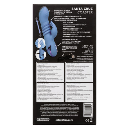 California Dreaming Santa Cruz Coaster - Thrusting G-Spot Vibrator - Body-Safe Silicone - Waterproof