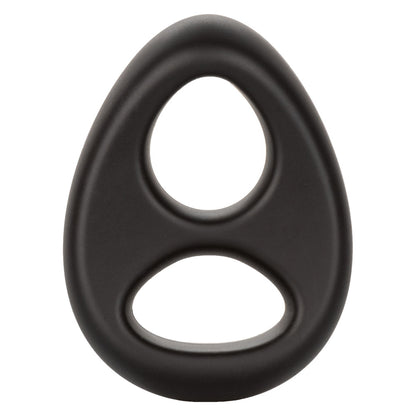 CalExotics Ultra-Soft Dual Ring – Black – Erection Support and Stamina Enhancer