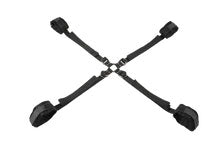 Sportsheets Velvet Noir Adjustable Hog Tie and Cuff Set - Black