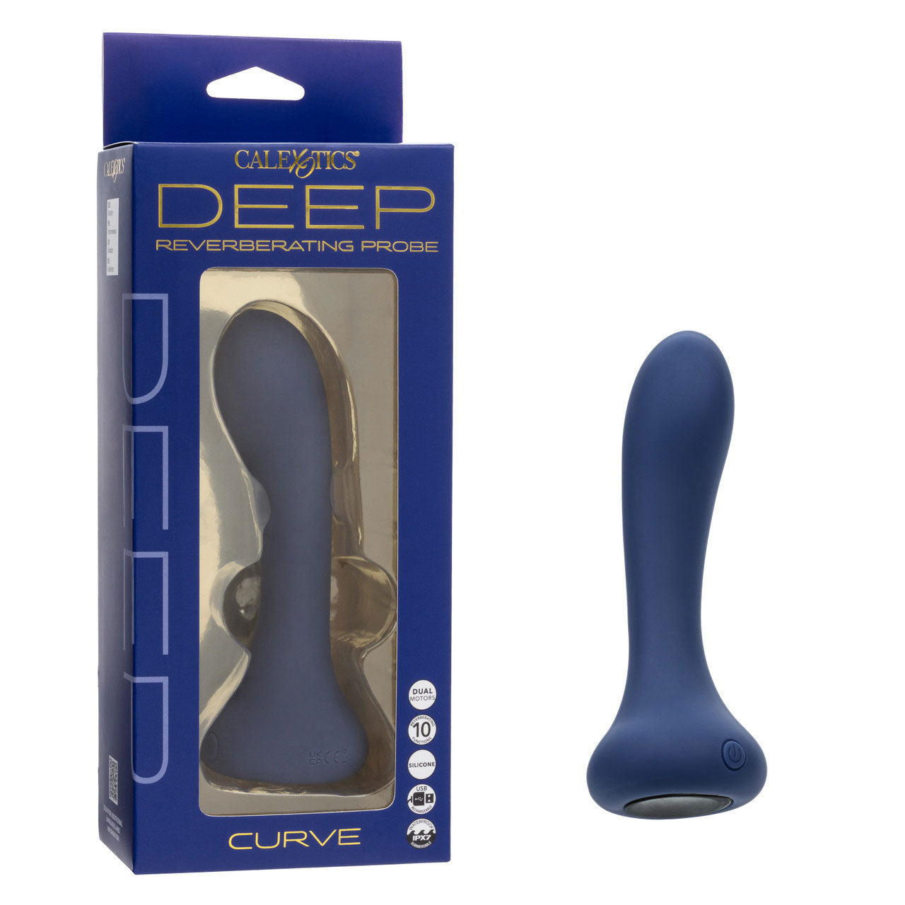 CalExotics Deep Curve Pleasure Probe – Blue – Waterproof