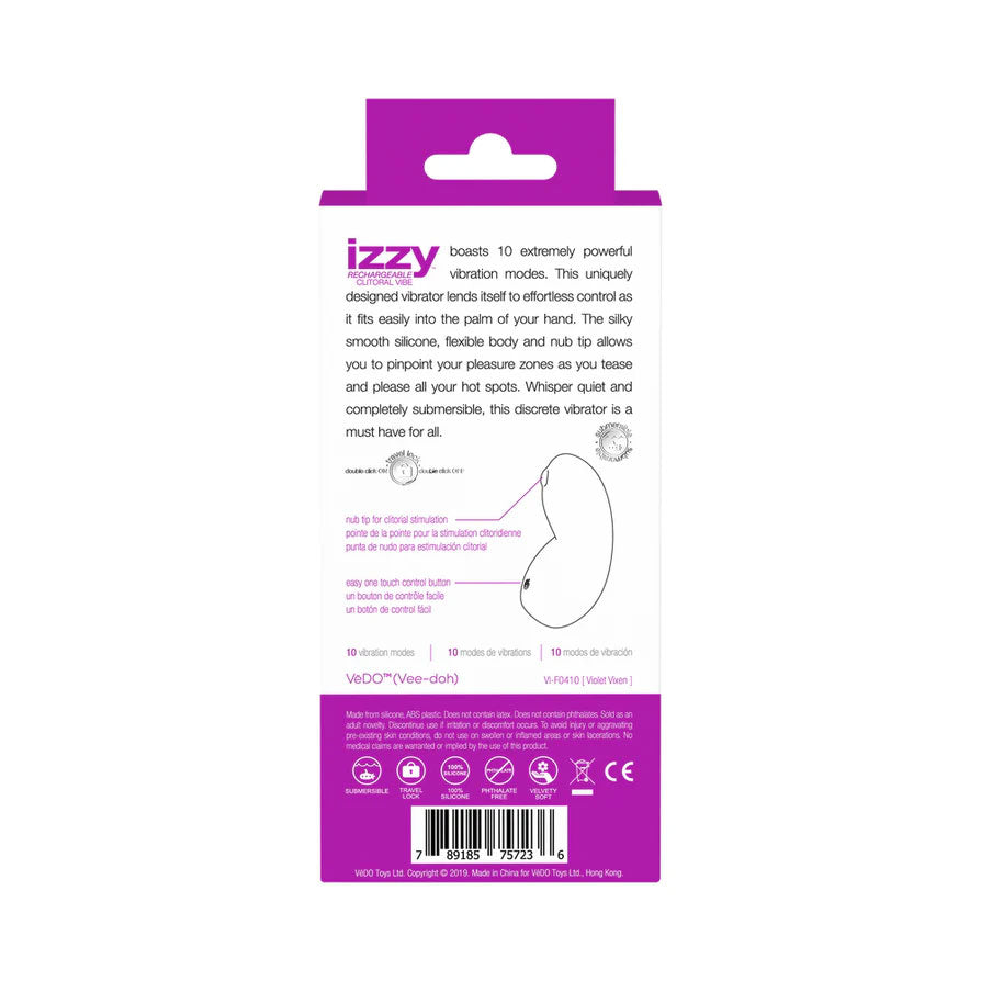 VeDO Izzy Rechargeable Clitoral Vibe – Purple