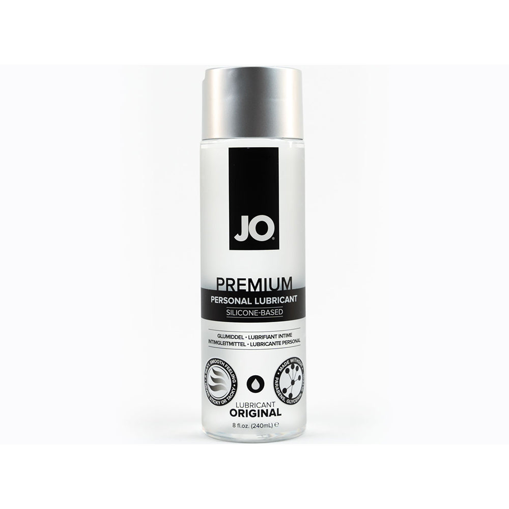 JO Premium Original Silicone-Based Lubricant 8 oz – Clear, Long-Lasting Glide